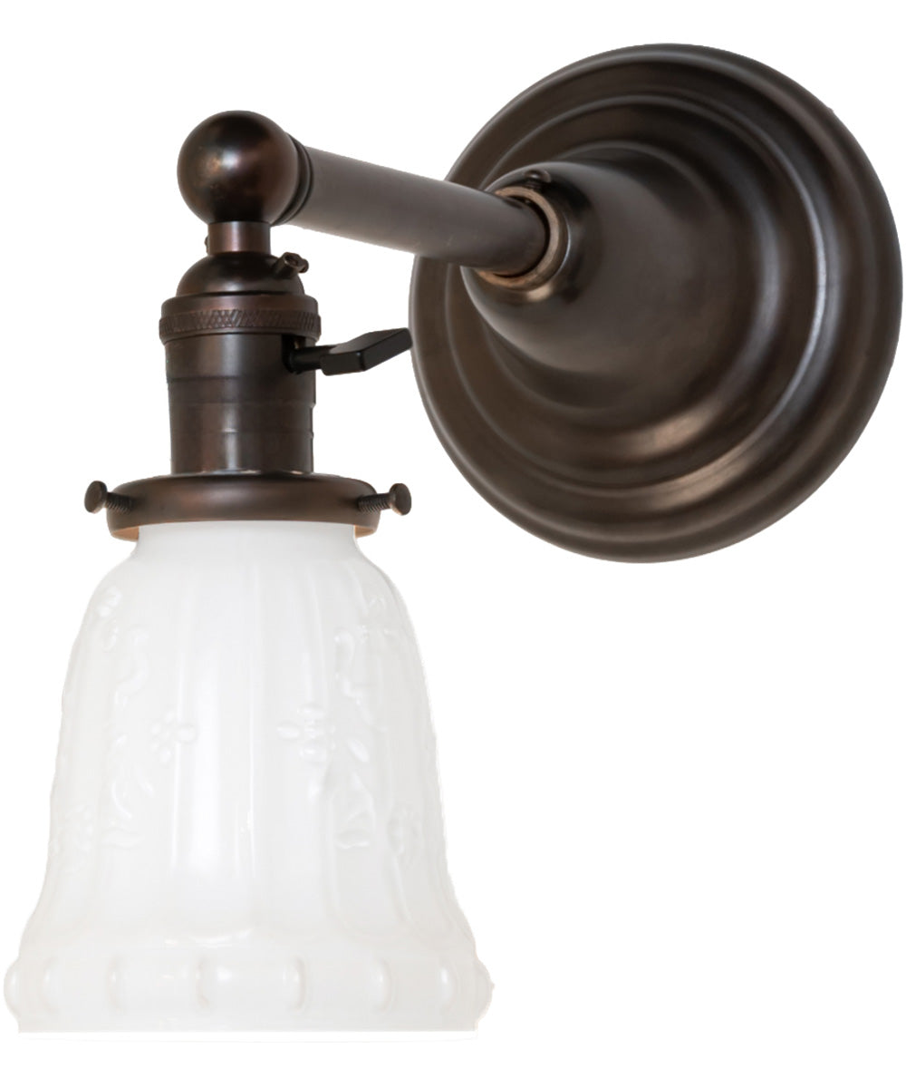 5" Wide Revival Floral Wreath Wall Sconce