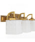 Diamonte 3-light Bath Vanity Light Brushed Brass