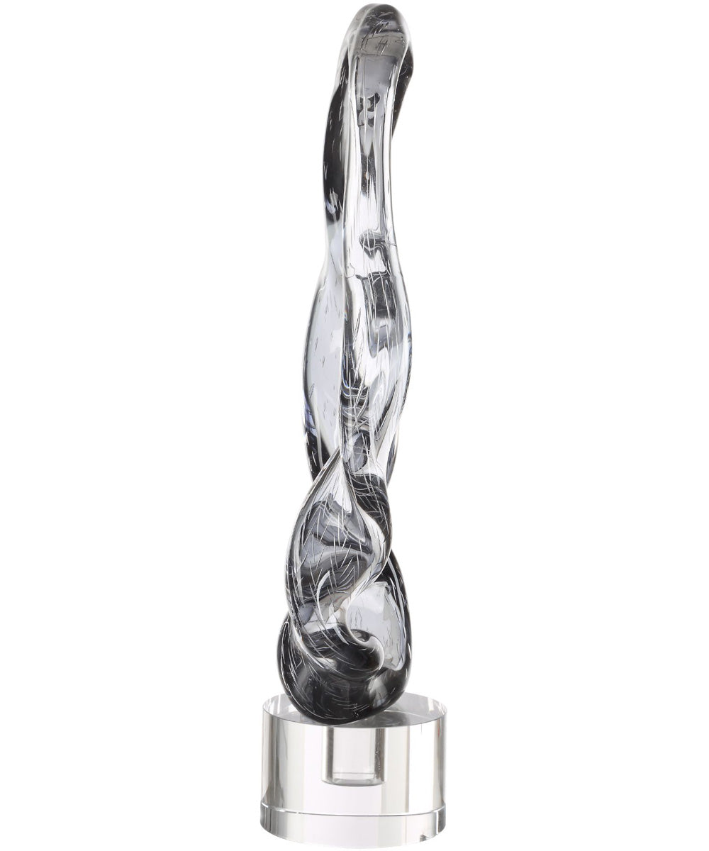 Luminous Twist Glass Sculpture
