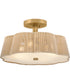 Sasha 4-Light Medium Semi-Flush Mount in Lacquered Brass