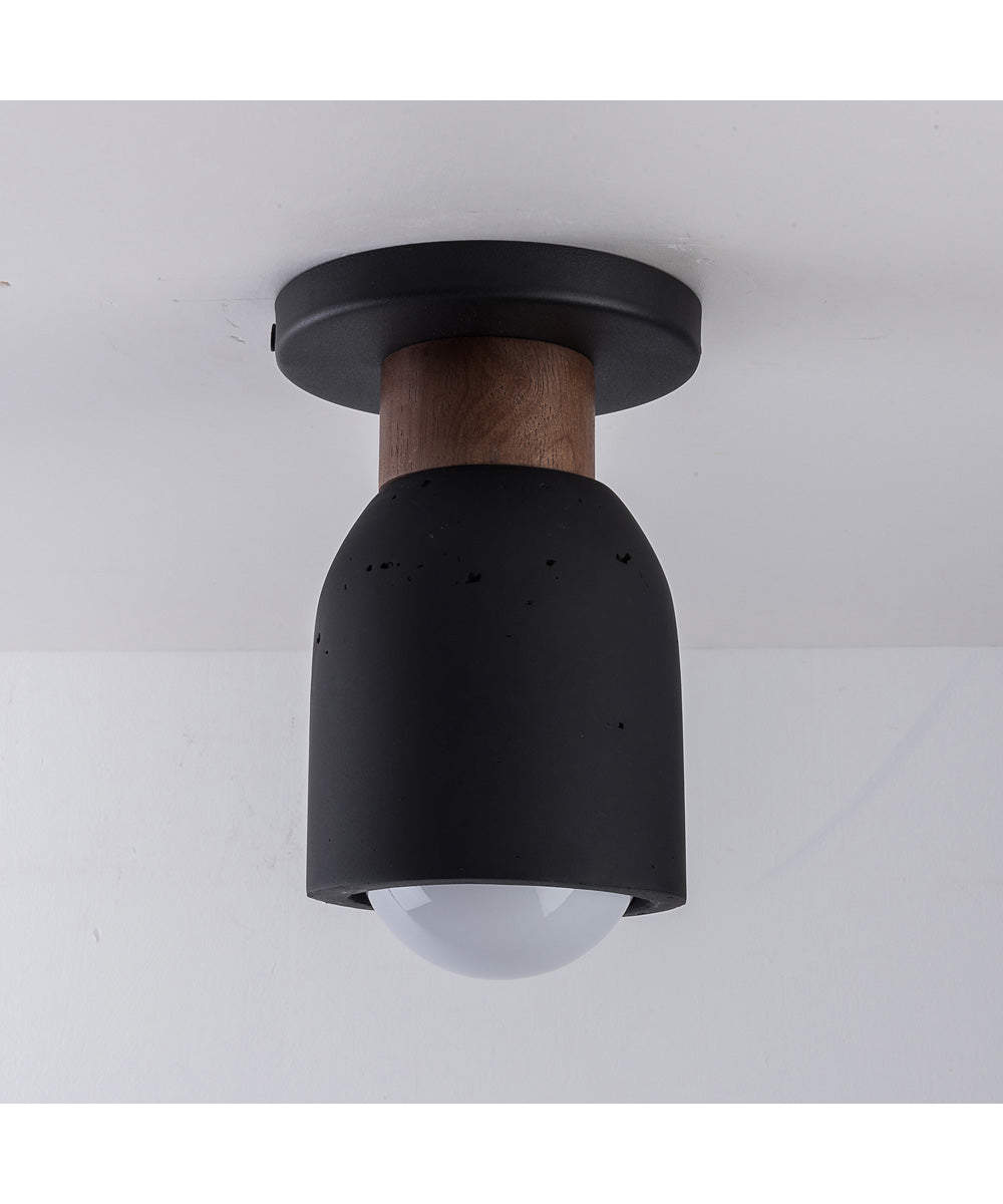 Pompeii 1-Light Flush Mount Lava / Black