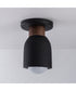 Pompeii 1-Light Flush Mount Lava / Black