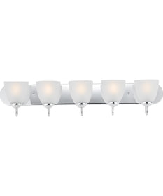Axis 5-Light Strip Bath Vanity Polished Chrome