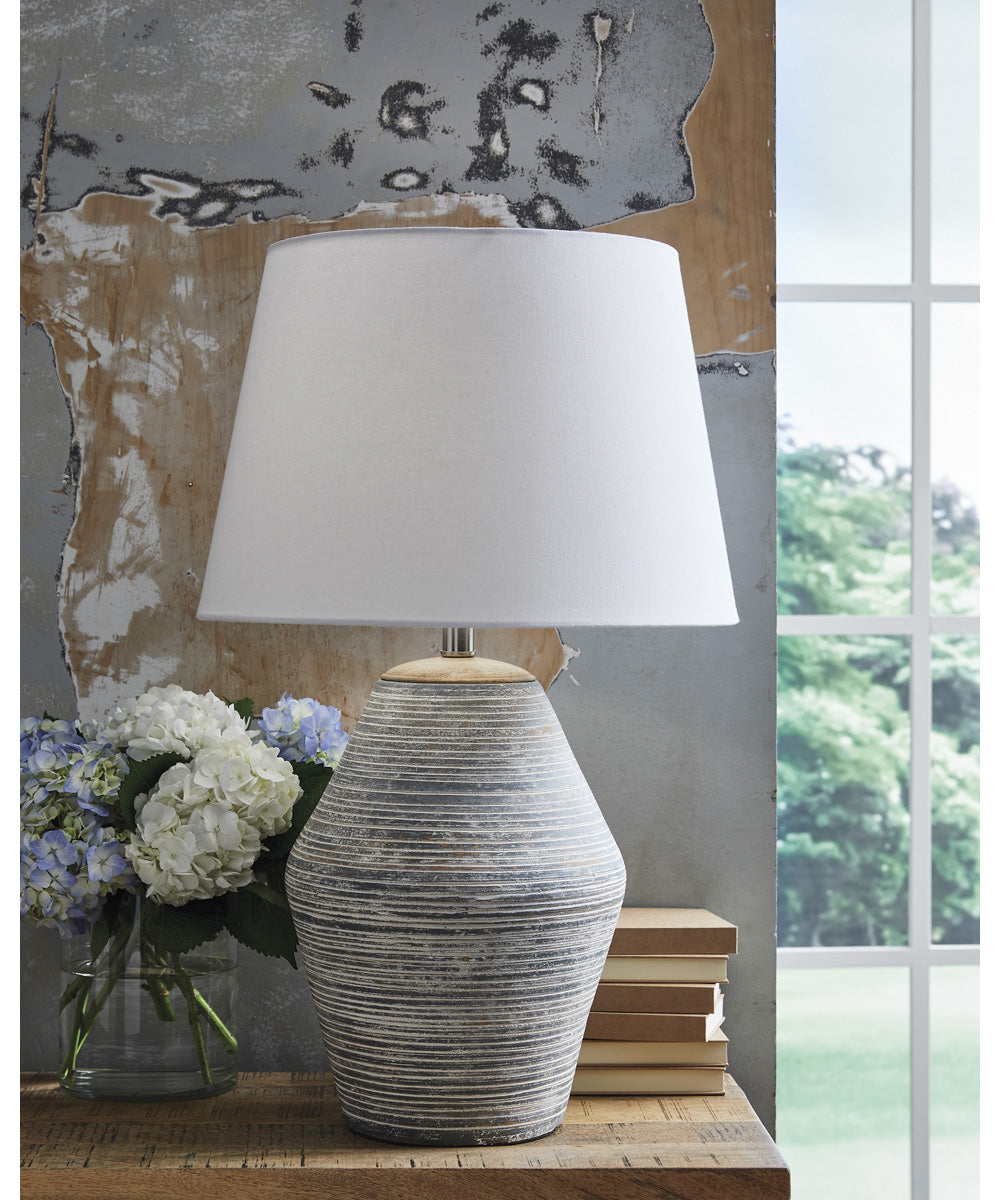 Lawrock Terracotta Table Lamp Antique Blue