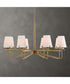 Lassen 8 Light Brass Chandelier