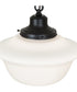 16" Wide Revival Schoolhouse W/Traditional Globe Pendant
