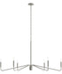 Pilar Extra Large 6-Light Chandelier Brushed Nickel