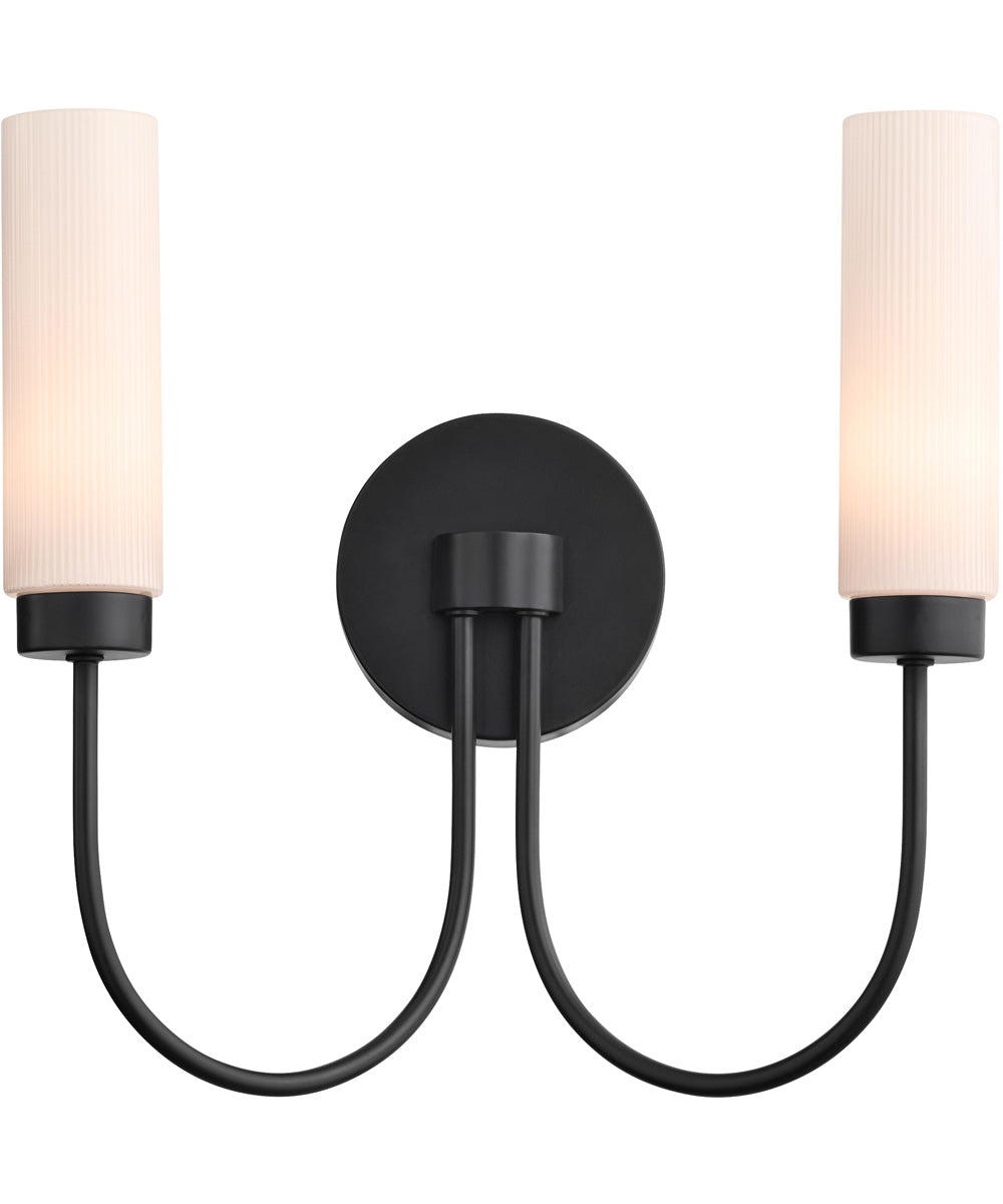 Jerome 2-light Wall Mount Light Fixture Matte Black