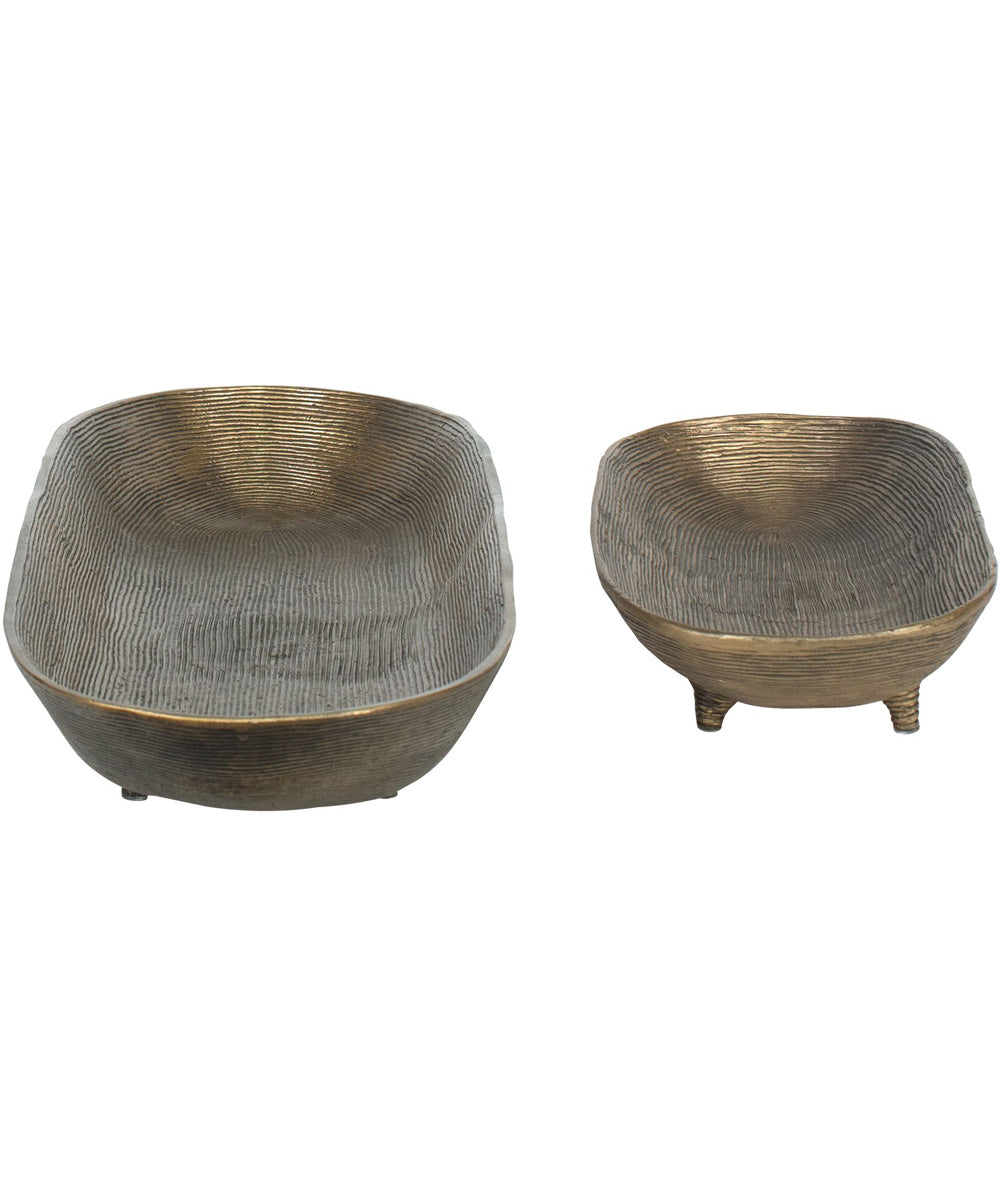Stratum Oval Brass Bowls Set of 2
