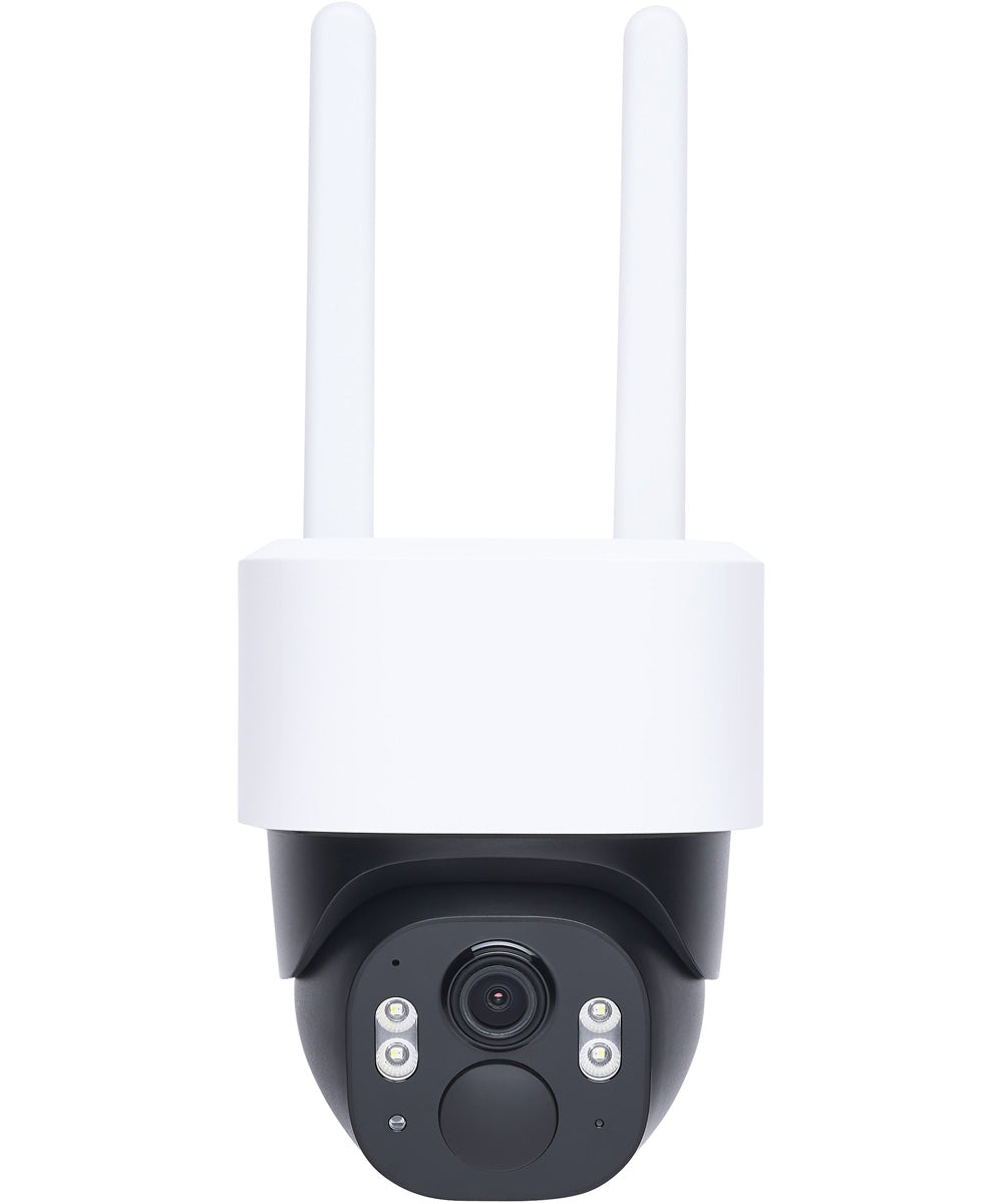 SATCO/NUVO Starfish - Smart Outdoor Pan & Tilt Camera Battery Black / White