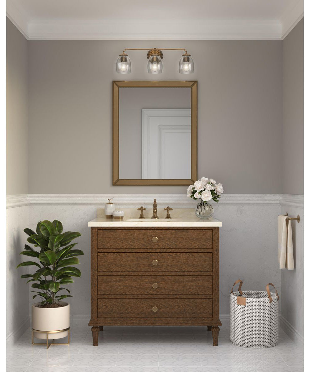 Quillan 3-Light Transitional Bath & Vanity Light Gold Ombre