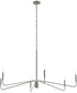 Pilar Extra Large 6-Light Chandelier Brushed Nickel