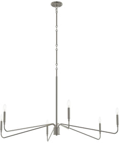 Pilar Extra Large 6-Light Chandelier Brushed Nickel
