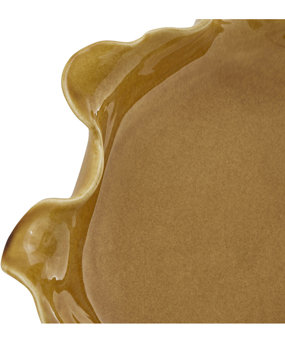 Golden Crest Ruffle Indoor-Outdoor Bowl