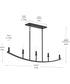 Jheni 5-Light Linear Chandelier Matte Black