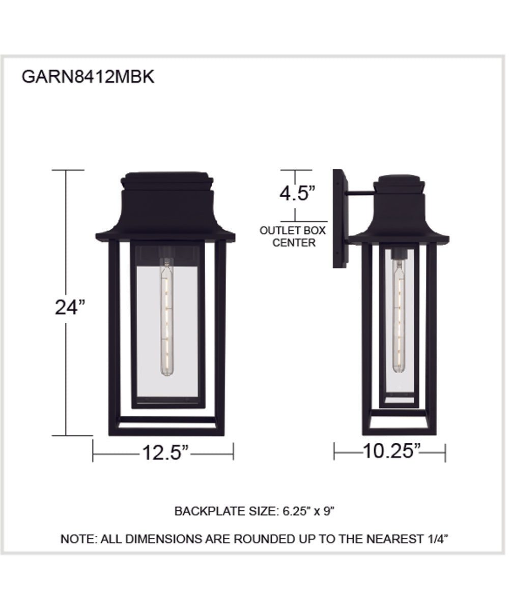 Garner 1-light Outdoor Wall Light Matte Black