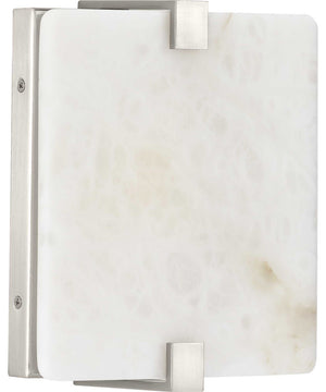 LED Alabaster Stone ADA Wall Sconce Brushed Nickel