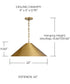 Avery 1-Light Pendant Aged Brass