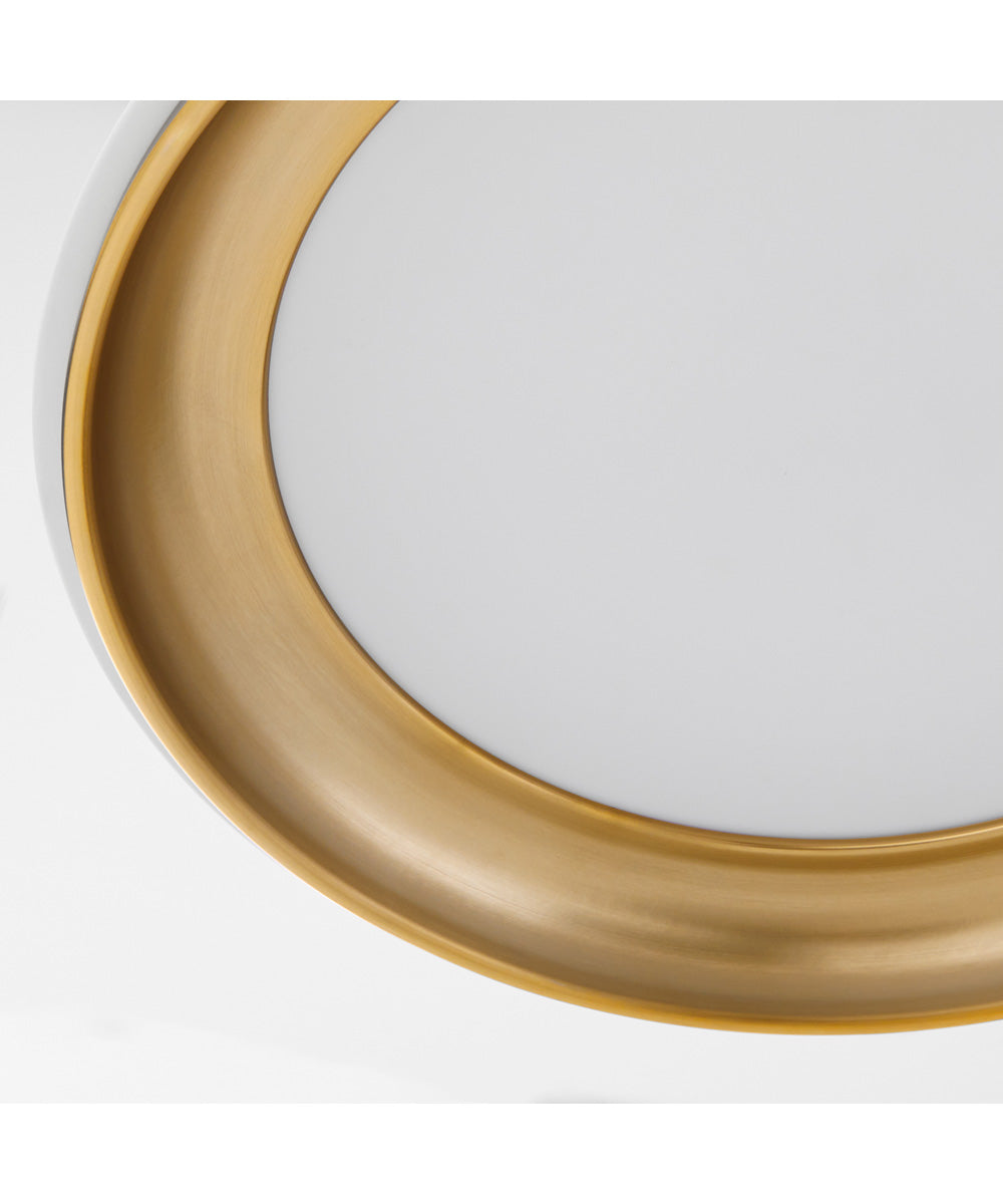 Legend Ceiling Flush Mount Studio White|Brushed Brass