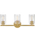 Leta 3-Light Medium Three Light Vanity in Lacquered Brass