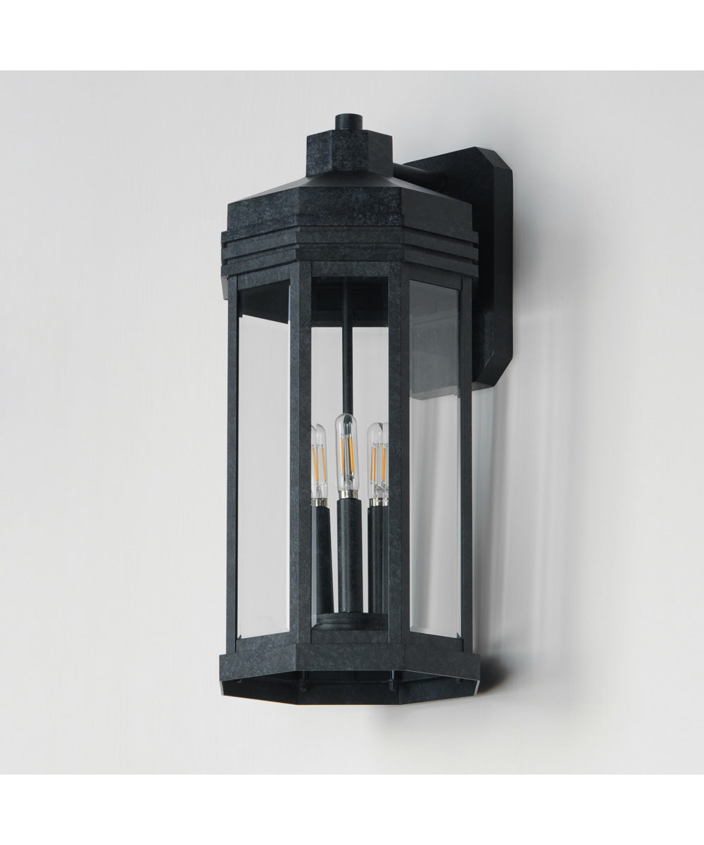 Wright 3-Light Outdoor Wall Sconce Black Patina