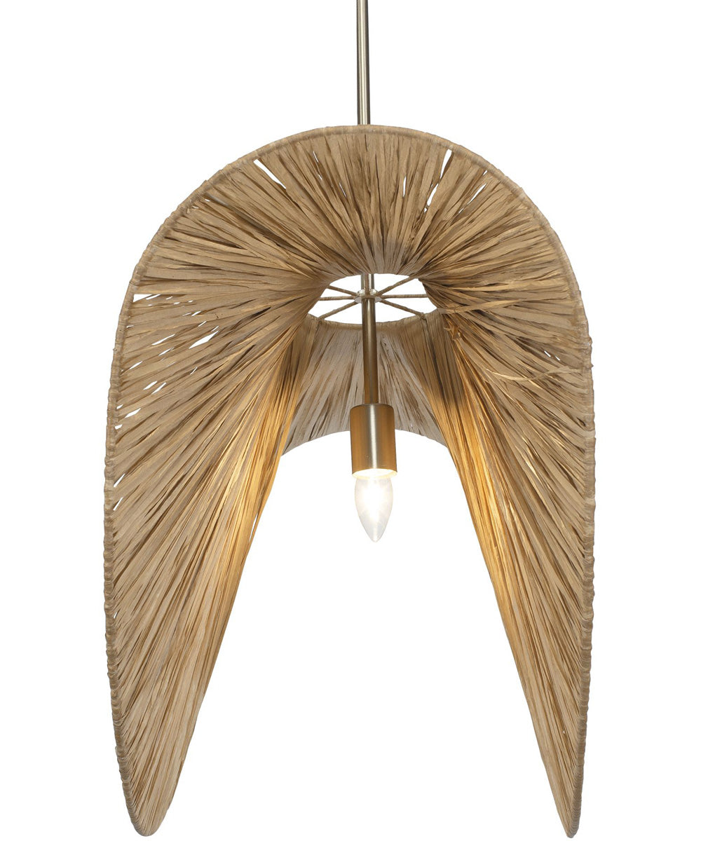 Bend 1 Light Raffia Pendant