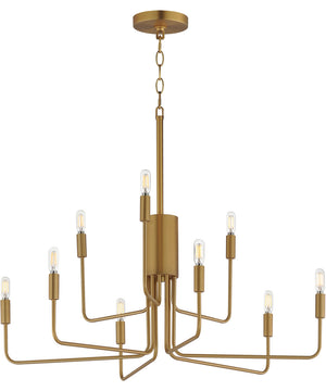Abner 9-Light Chandelier Natural Aged Brass