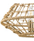 Laila 16 in. 3-Light Semi-Flush Convertible with Woven Jute Accents Vintage Brass