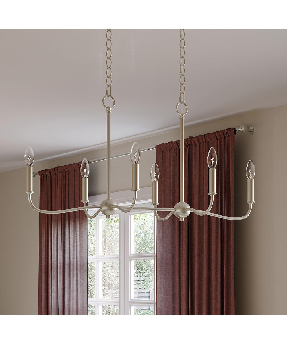 Ilia 6-Light Island Chandelier Brushed Nickel