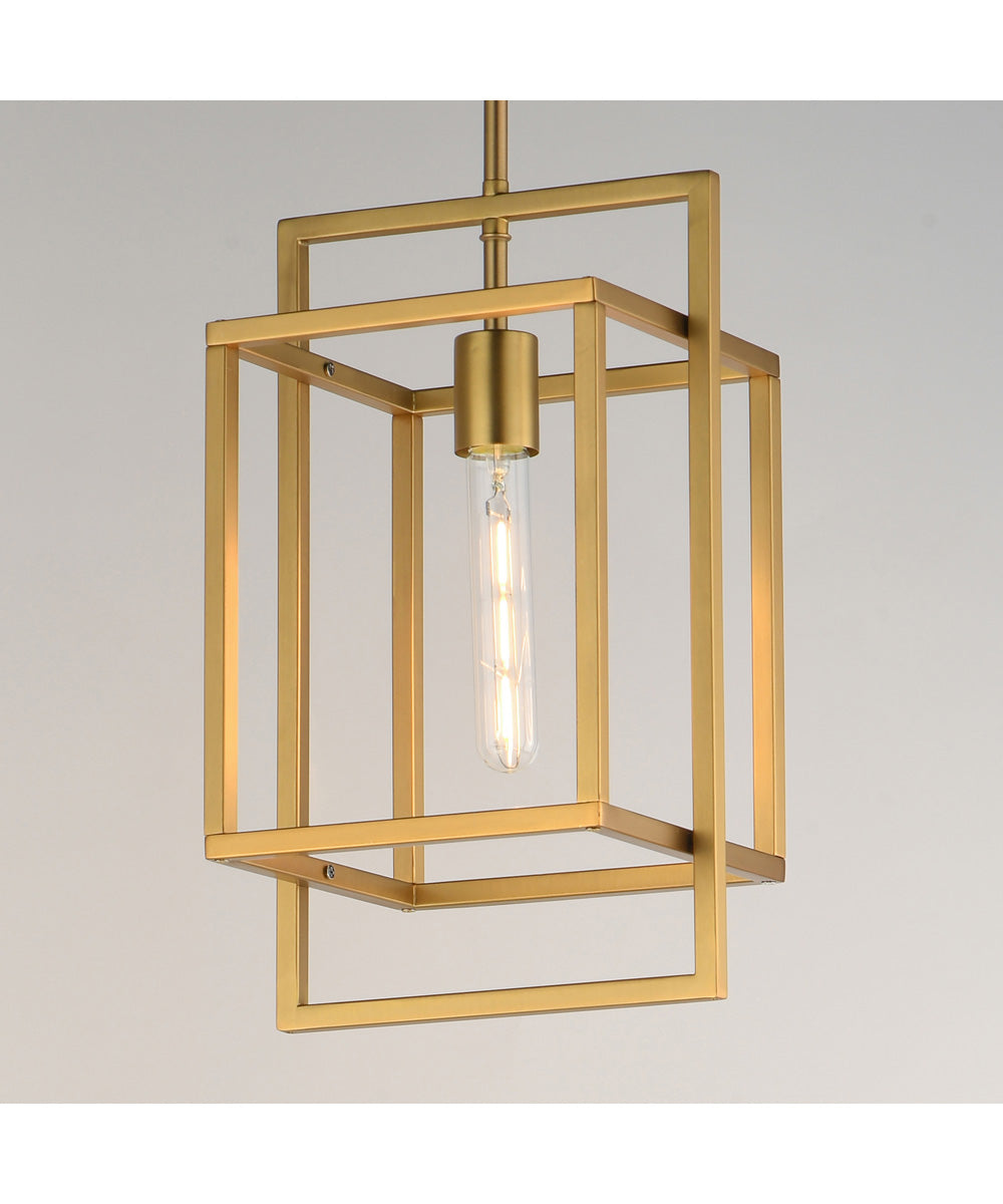Gridline Single Pendant Natural Aged Brass