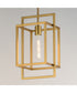 Gridline Single Pendant Natural Aged Brass