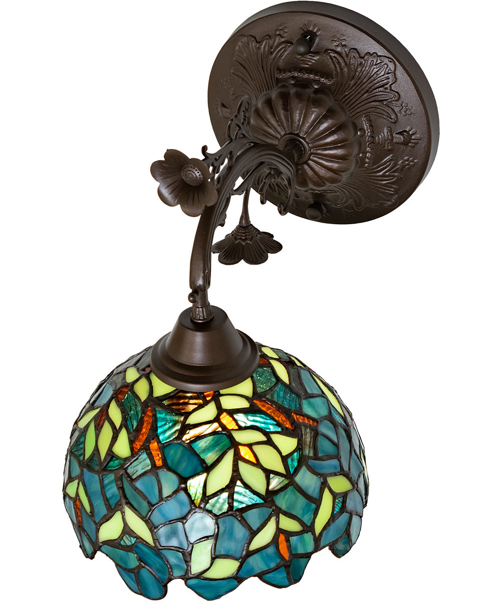 8" Wide Nightfall Wisteria Wall Sconce