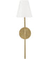 Cami 1-Light Sconce Aged Brass and White