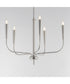 Vela 5-Light Chandelier Satin Nickel