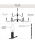 Pilar Two-Tier 9-Light Chandelier Matte Black