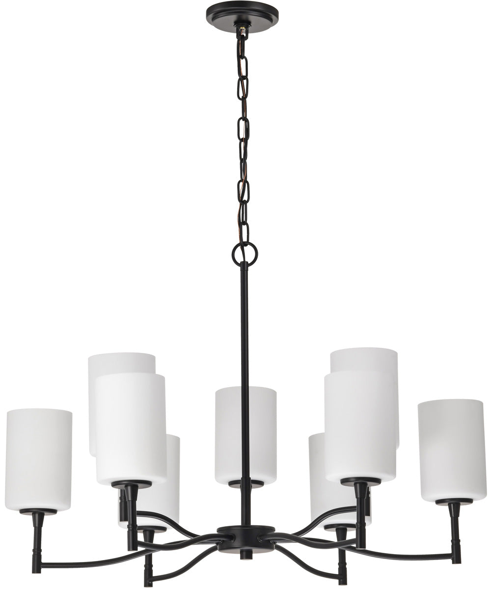 Liam 9-Light Chandelier Matte Black