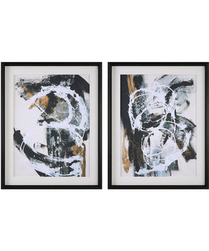 Winterland Abstract Prints Set of 2