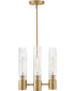 Shea 6-Light Small Linear Chandelier in Lacquered Brass
