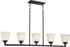 44"W Mobili 5-Light Pendant Aged Bronze