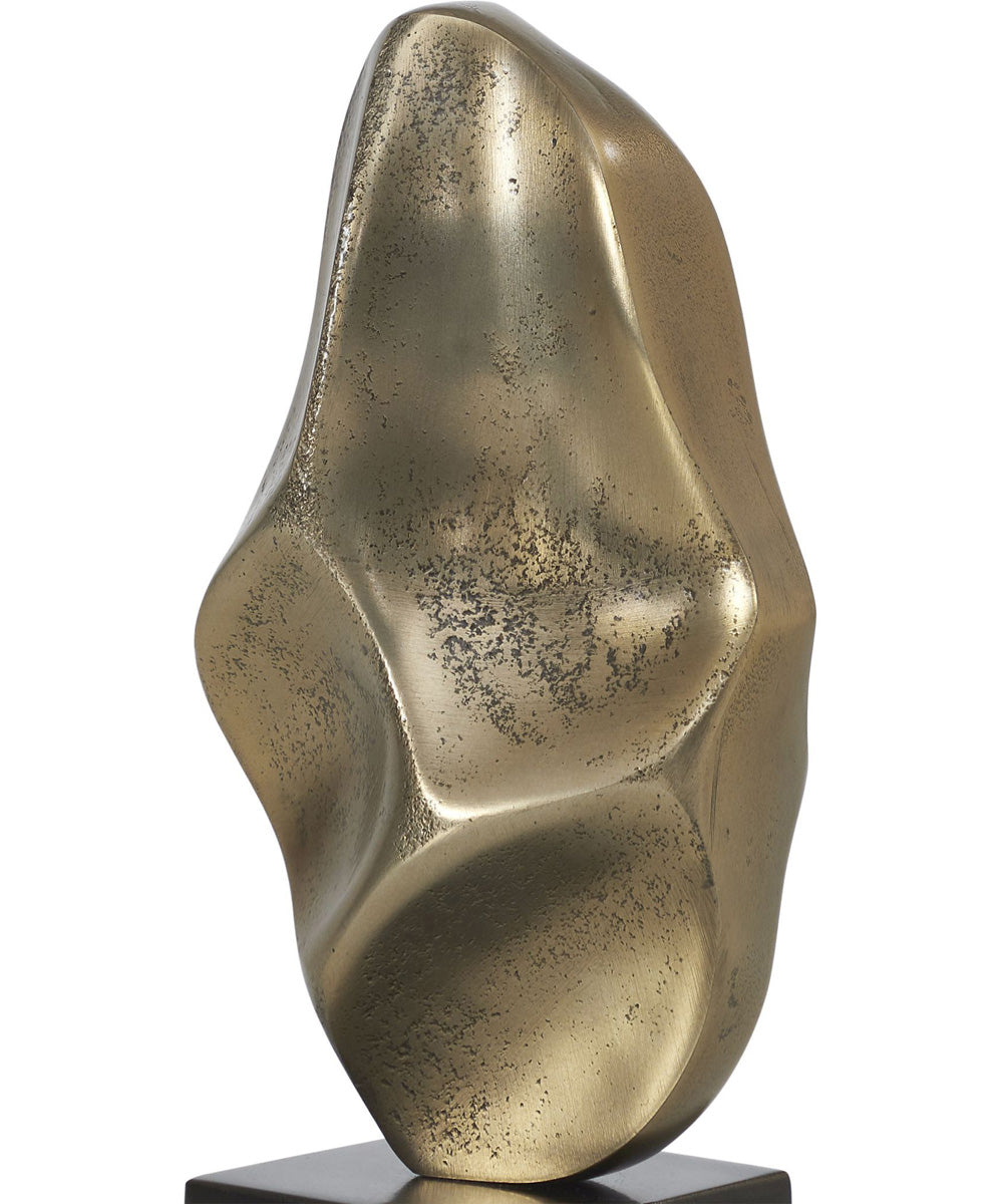 Fluid Geometry Gold Sculptures, Set of 2