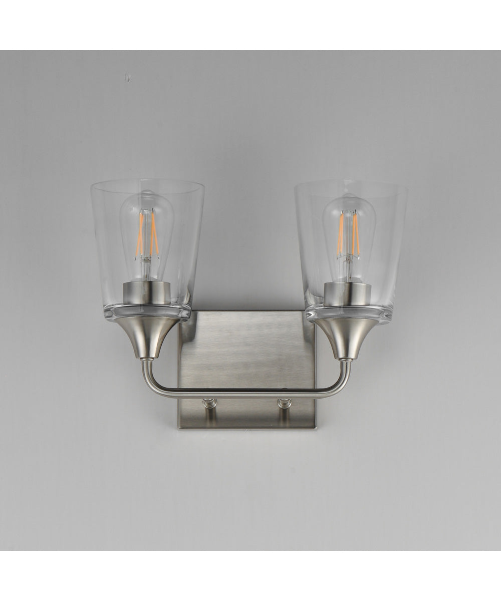 Hudson 2-Light Bath Vanity Satin Nickel