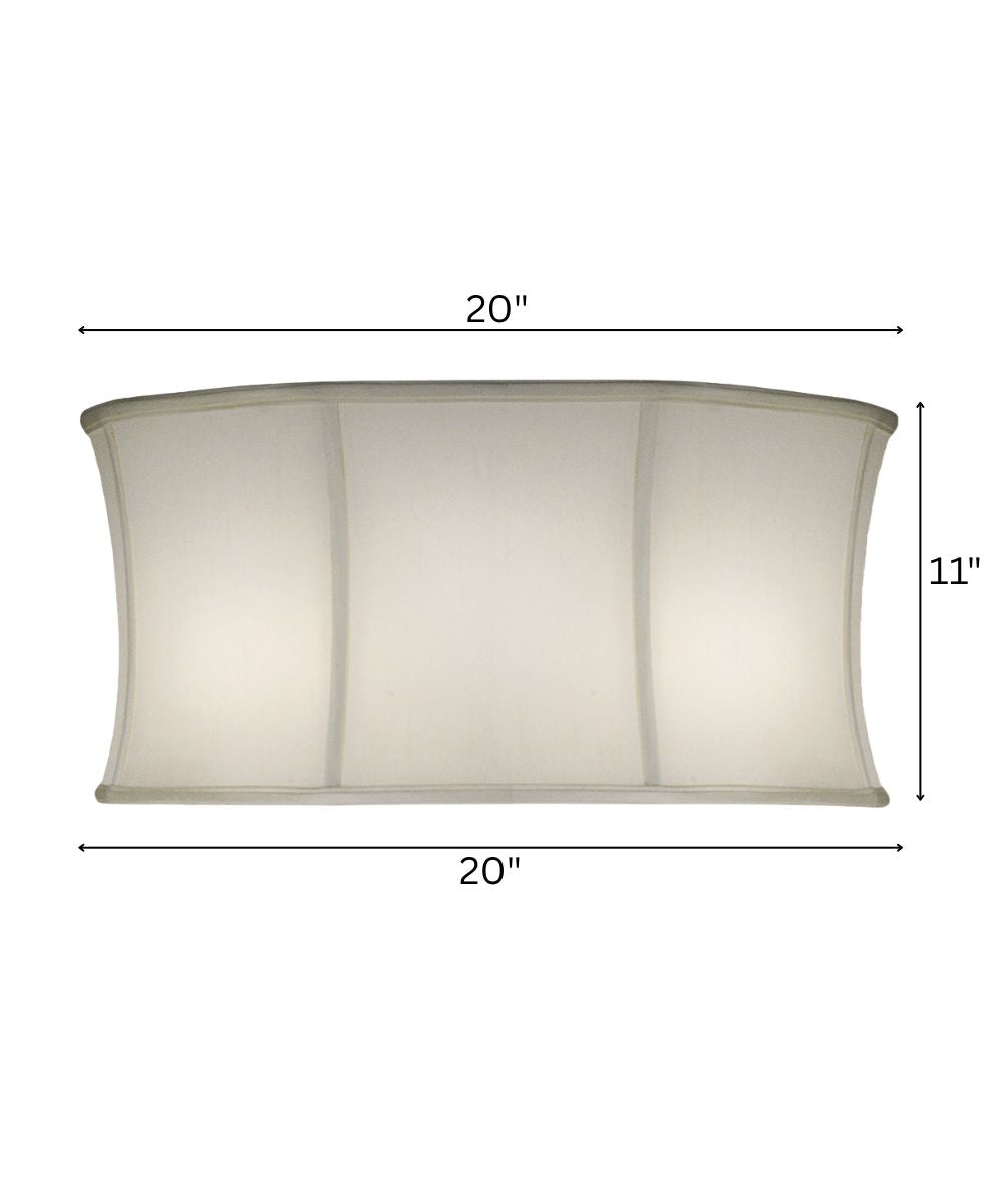 20x20x11 Off White Camelot Modified Drum Softback Lampshade