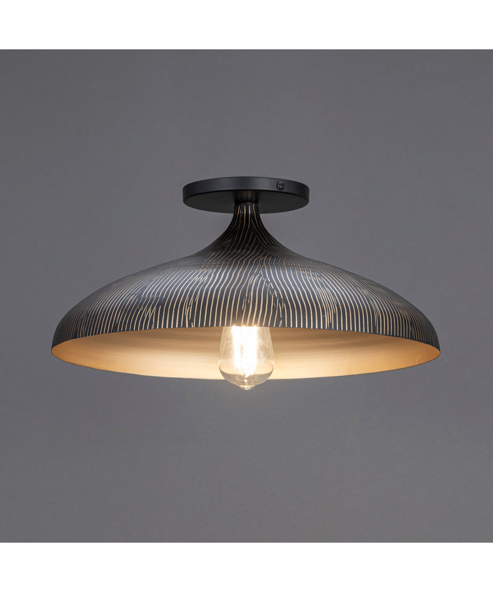 Fleur Flush Mount Black / Gold