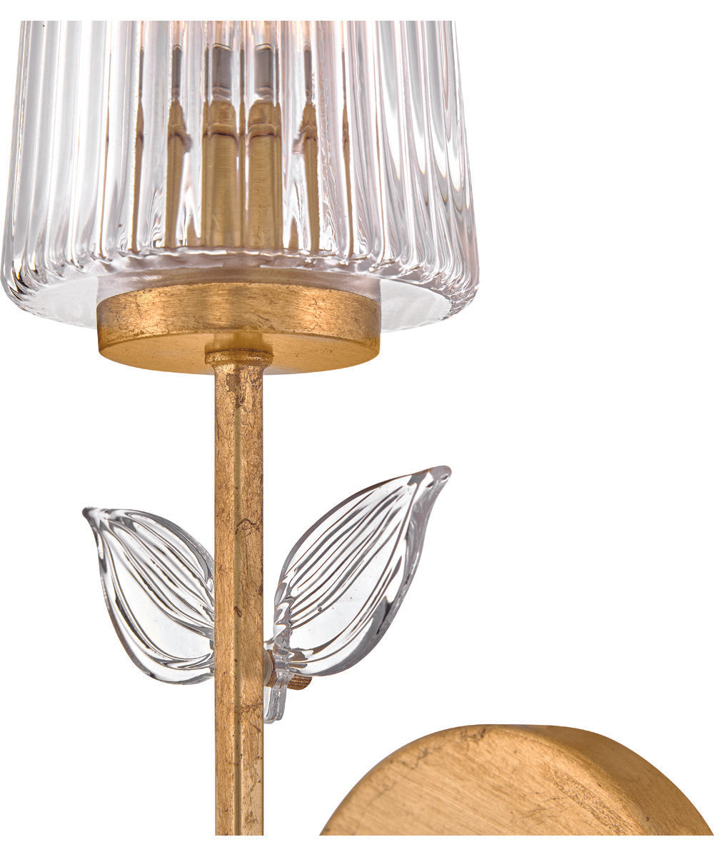 Aliso 1-Light Medium Single Light Sconce in Distressed Brass