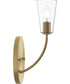 Jheni 1-Light Wall Sconce with Clear Glass Shades Brushed Gold