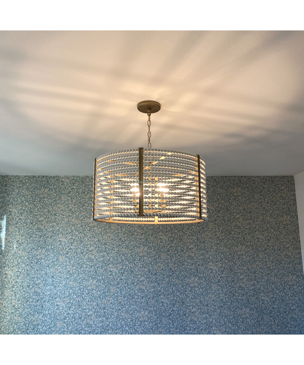 Brynn 4-Light Pendant Aged Brass Painted