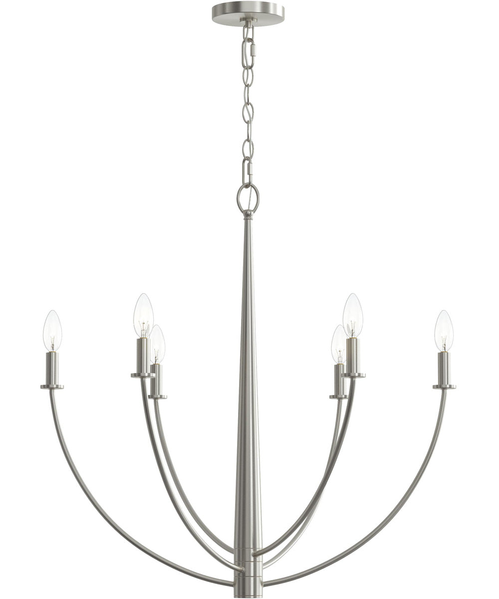 Jheni 6-Light Chandelier Brushed Nickel