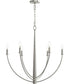 Jheni 6-Light Chandelier Brushed Nickel