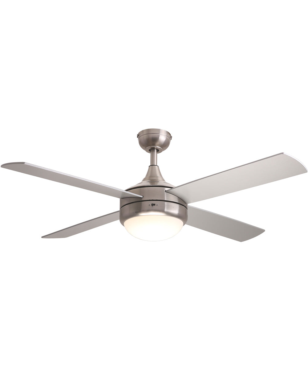 Quattro 52 inch 4-Blade Fan w LED Satin Nickel