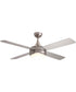 Quattro 52 inch 4-Blade Fan w LED Satin Nickel